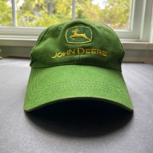John Deere green hat.